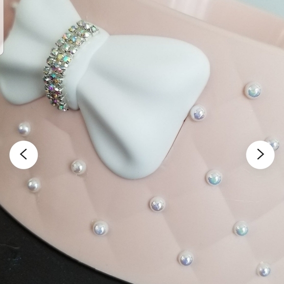 Pink bling pearl pet bowls - Picture 4 of 8